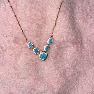 Elegant Blue Stone Necklace